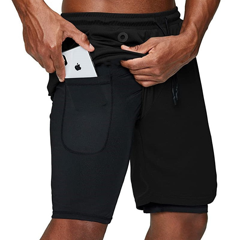 Mubilux X-Fit Running Shorts | Incl. Telefoonzak & Sleuf voor Shirt