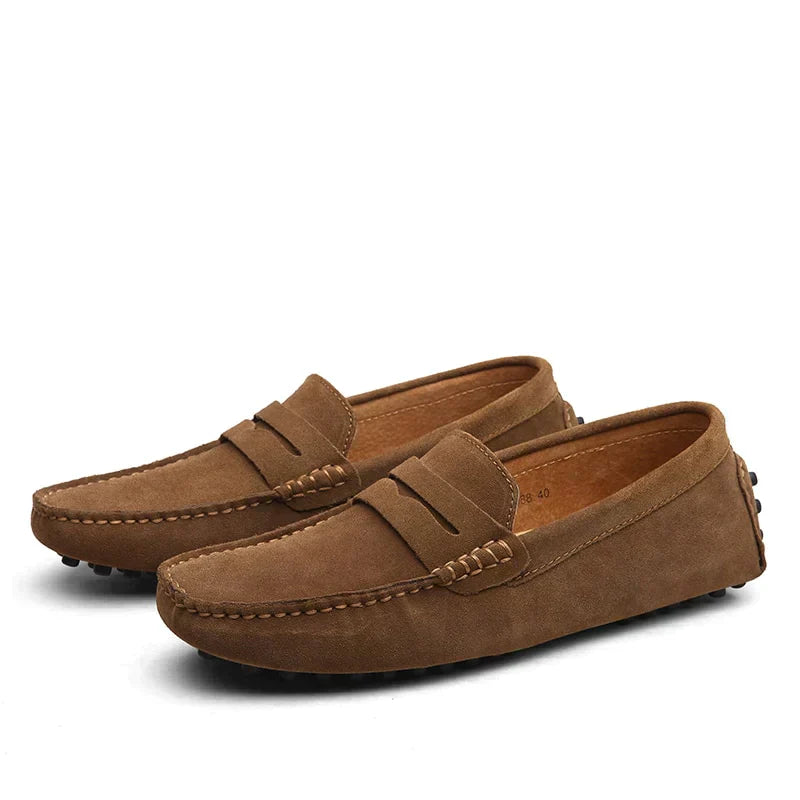 Mike - Tijdloze Suède Loafers in Italiaanse Stijl