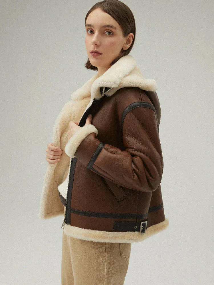 Bilma Stijlvolle Leren Jas met Capuchon | Luxe en Comfort voor de Winter