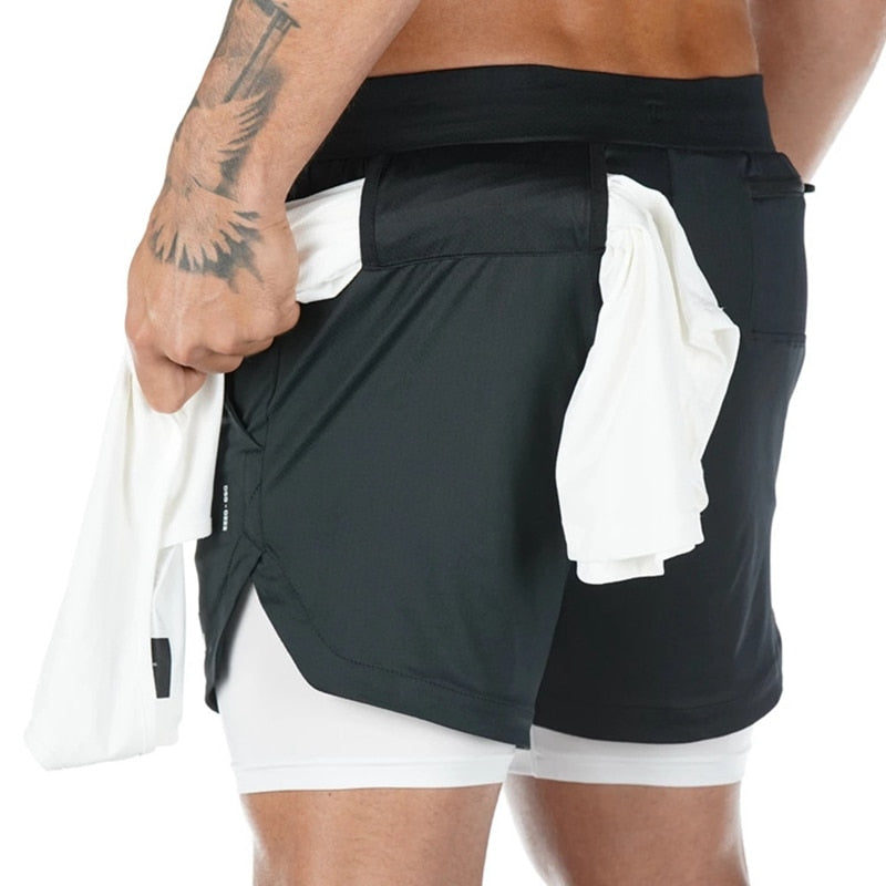 Mubilux X-Fit Running Shorts | Incl. Telefoonzak & Sleuf voor Shirt