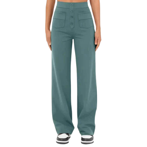 Elastische Broek met Hoge Taille