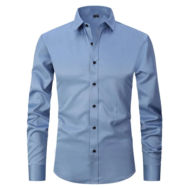 Chemise Slim-Fit Élastique Infroissable - Mubilux Mark