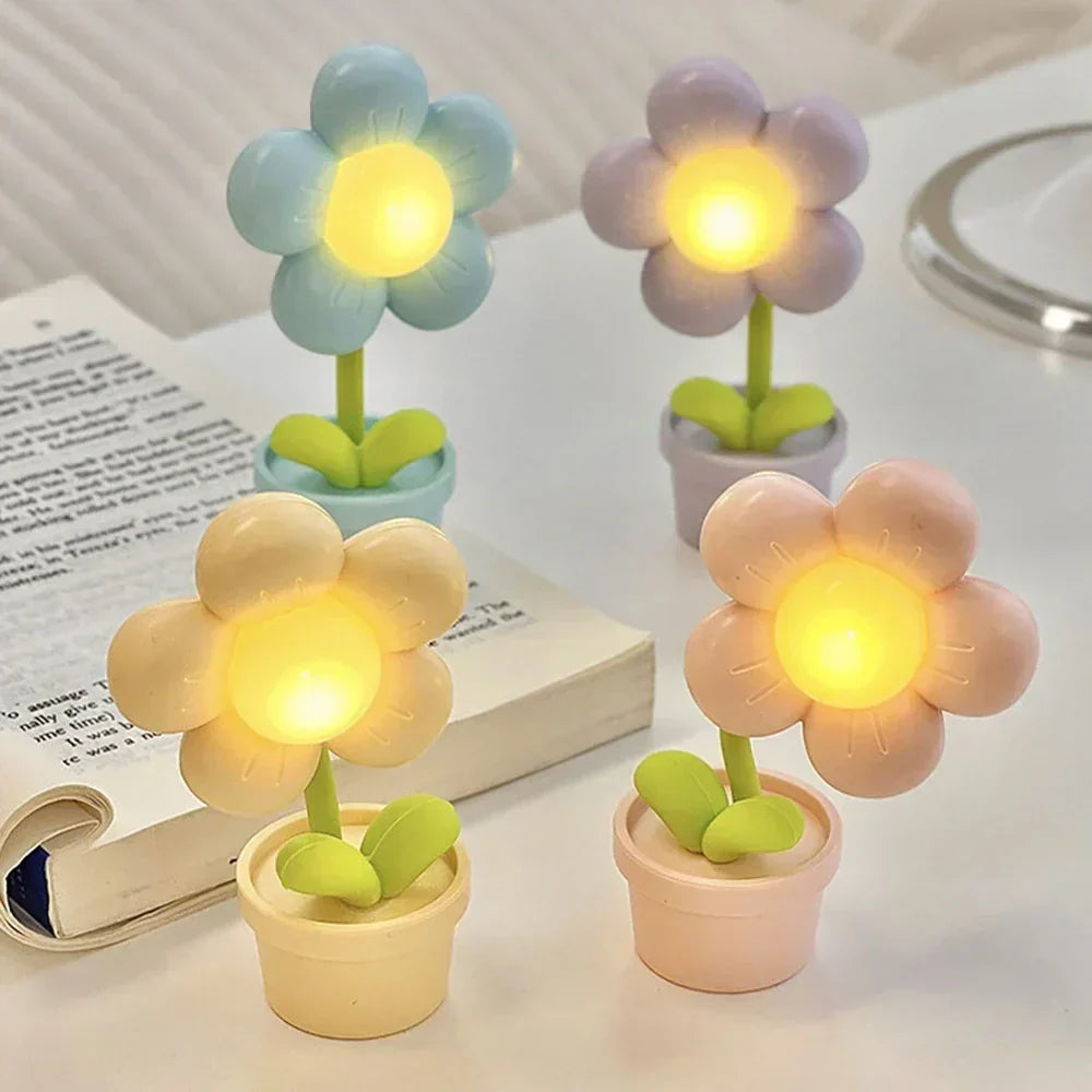 BlossomGlow Kleine Bloem Rustgevende Tafellamp - Sfeervolle Verlichting