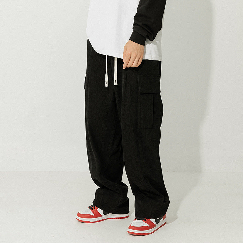 Ribfluwelen Baggy Broek – Retro Chic en Comfort voor Elke Dag