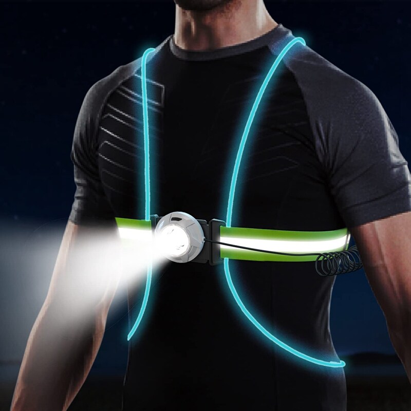 Gilet de sécurité LED réfléchissant pour la course à pied pour une bonne visibilité