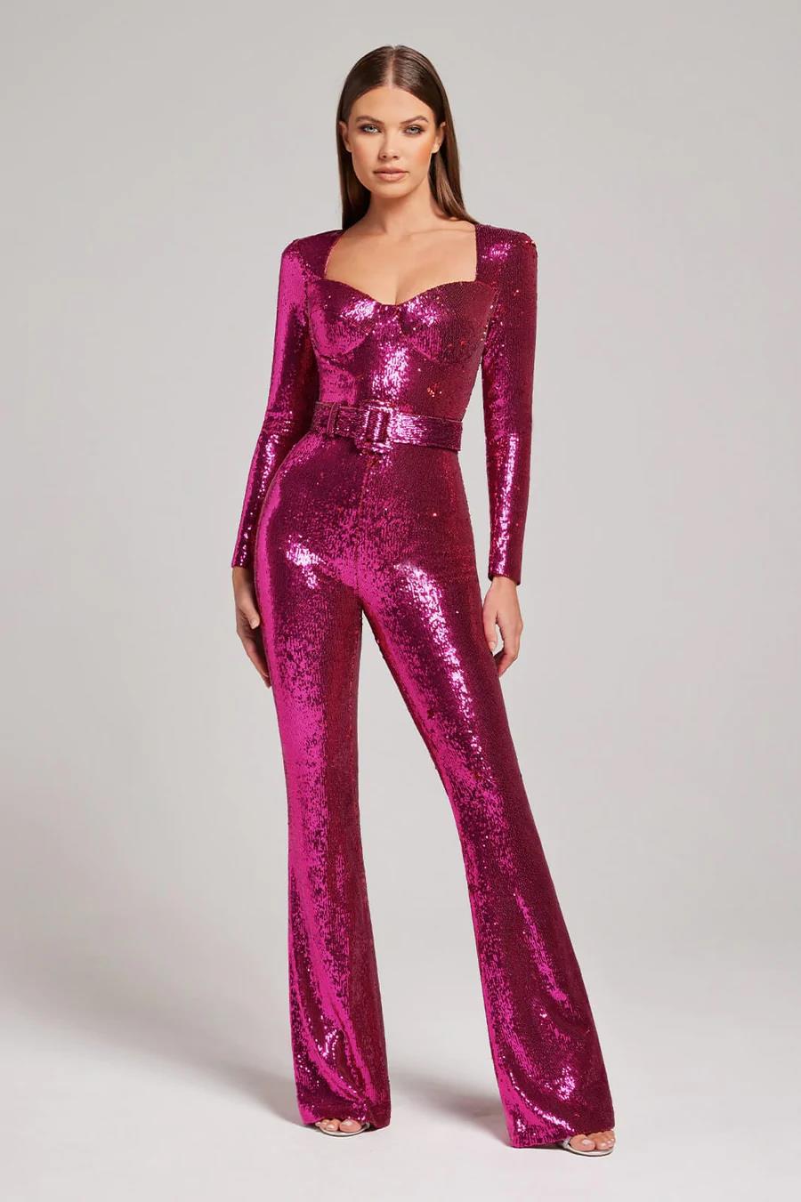 Tea Jumpsuit | Vrouwen Glitter Jumpsuit voor Glamoureuze Gelegenheden