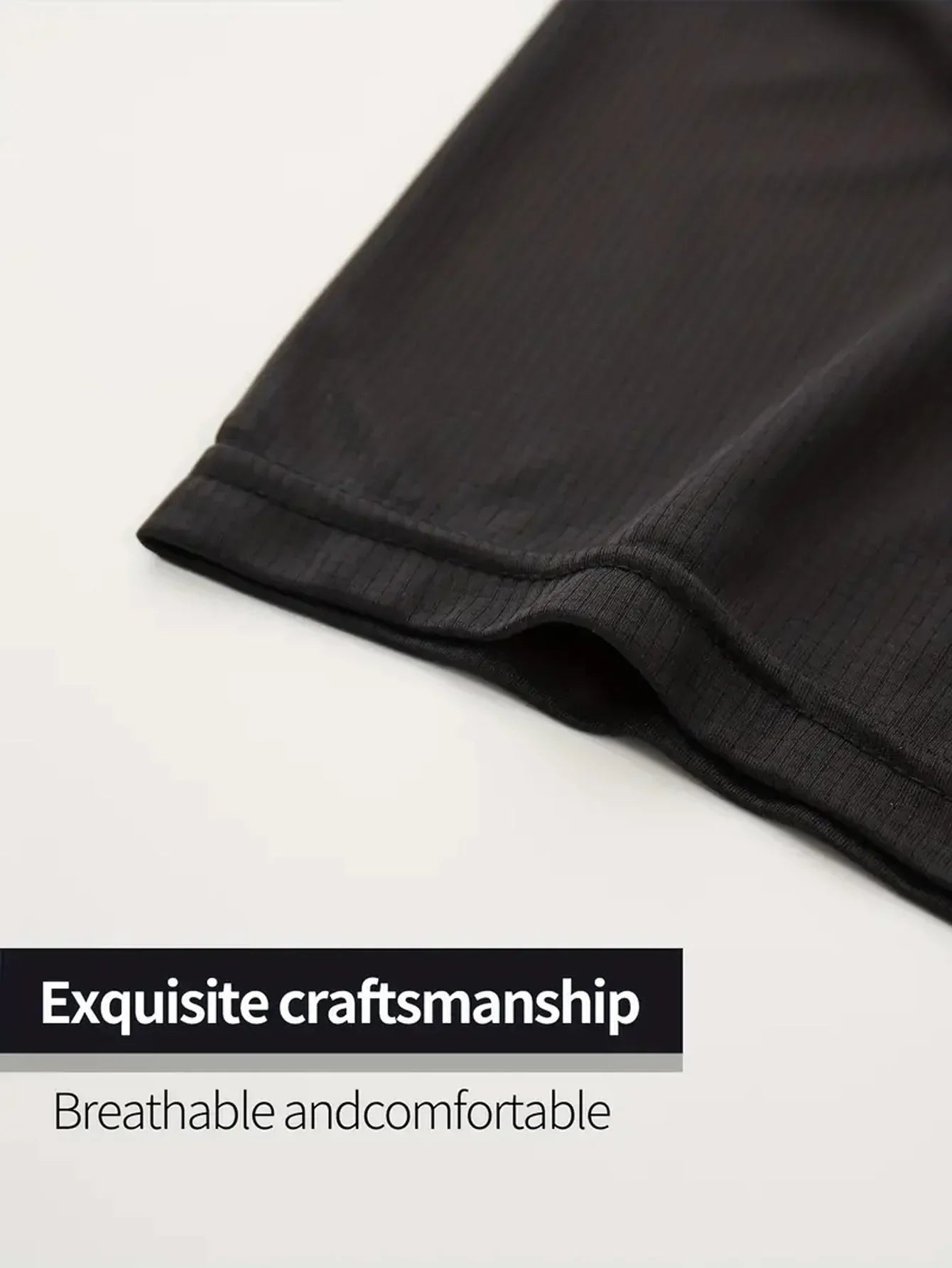 T-shirt à manches courtes actif noir 7 pièces | Confort, Protection et Style