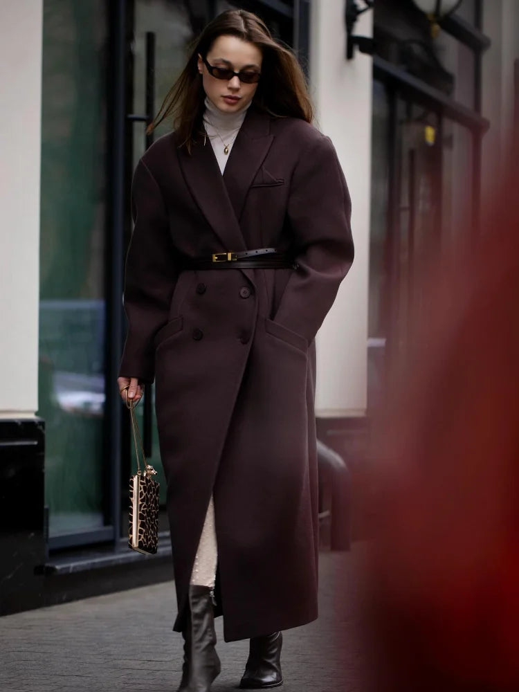 Dames Trenchcoat met Oversized Schoudervulling | Modieus en Comfortabel