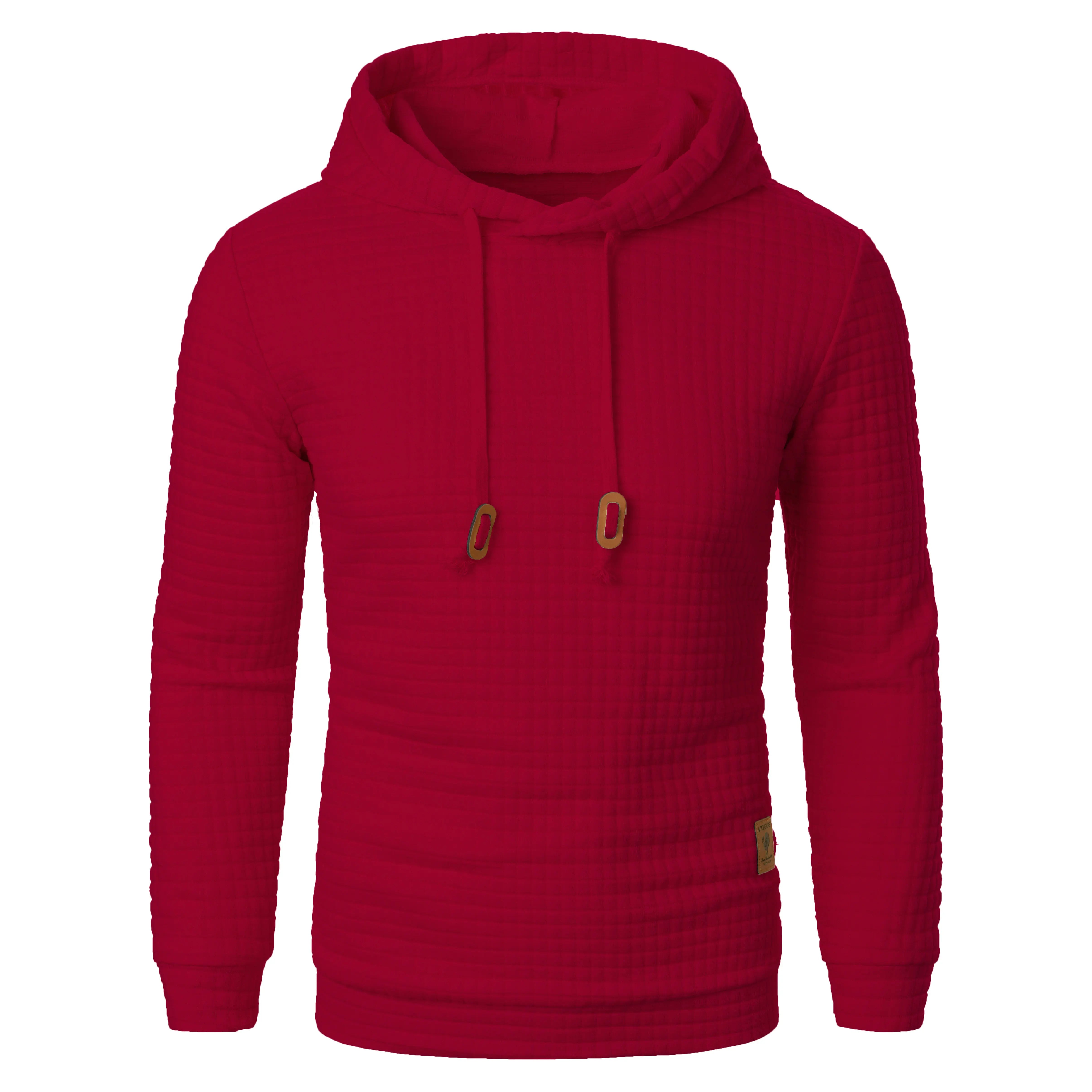 Mubilux Jacq - Heren Herfst/Winter Hoodie Sweatshirt met Jacquard Ruitpatroon, Stijlvol en Warm