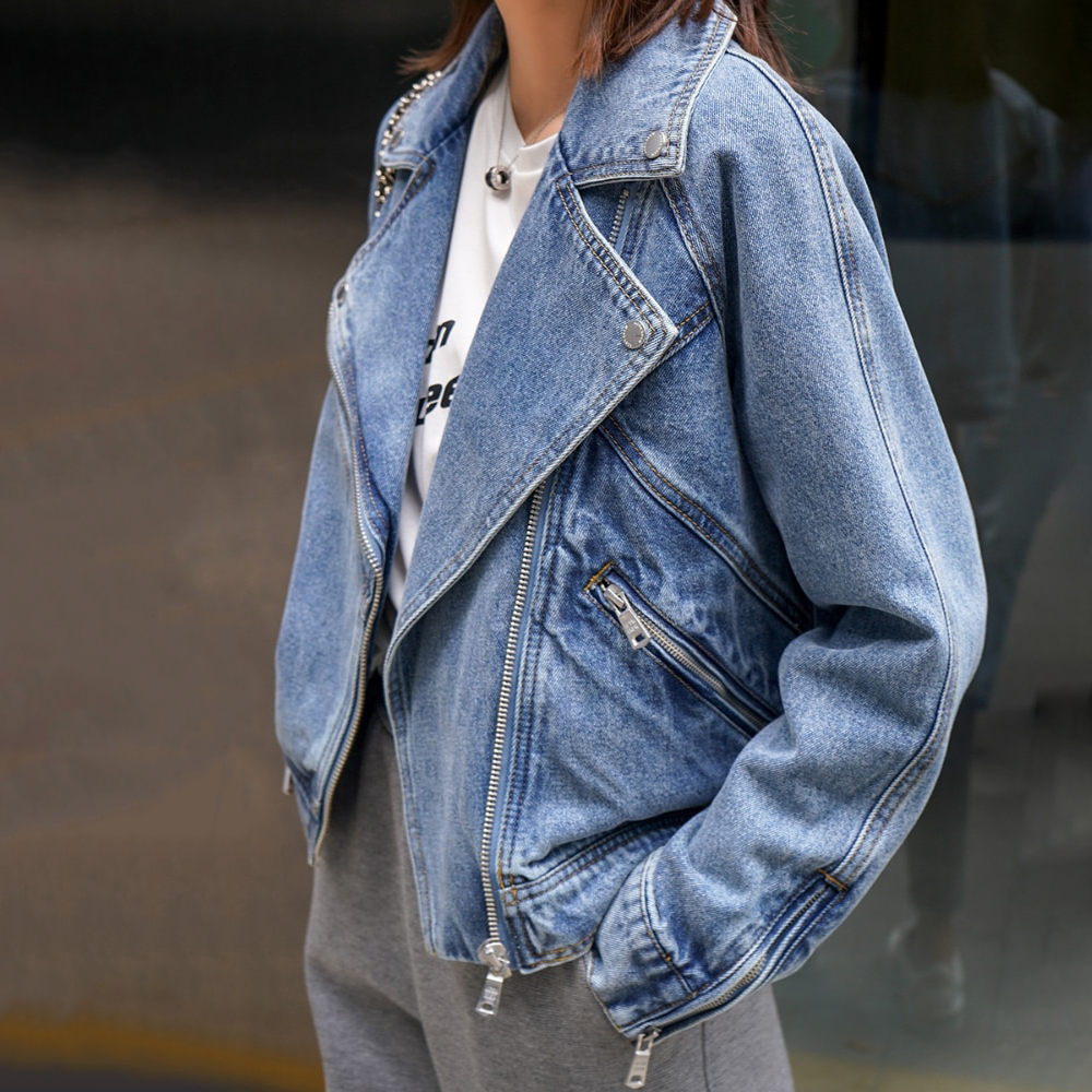 Mubilux Vintage Veste en jean