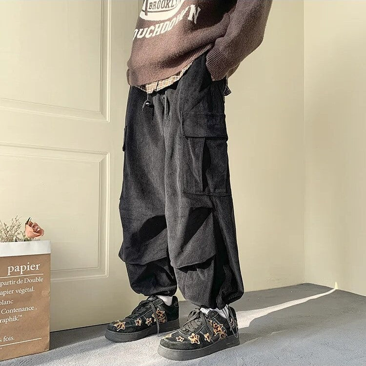Corduroy Cargo Baggy Broek - Stijlvol en Functioneel voor Avonturiers