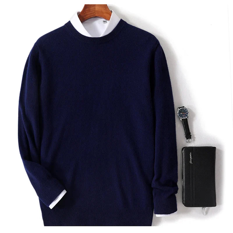 Mubilux Zilo - Zachte en Warme O-hals Sweater voor Heren, Perfect voor Koude Dagen