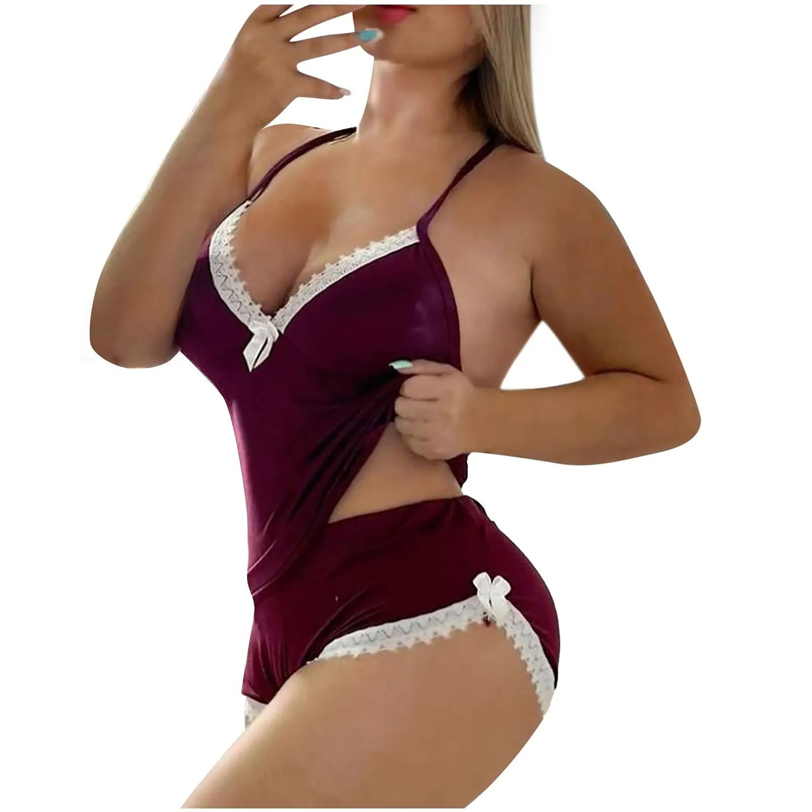Mubilux Pyjama Set Diepe V Hals