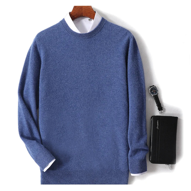 Mubilux Zilo - Zachte en Warme O-hals Sweater voor Heren, Perfect voor Koude Dagen
