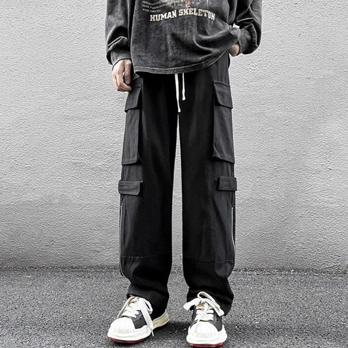 Rechte Cargo Baggy Broek – Functioneel en Trendy voor de Moderne Man