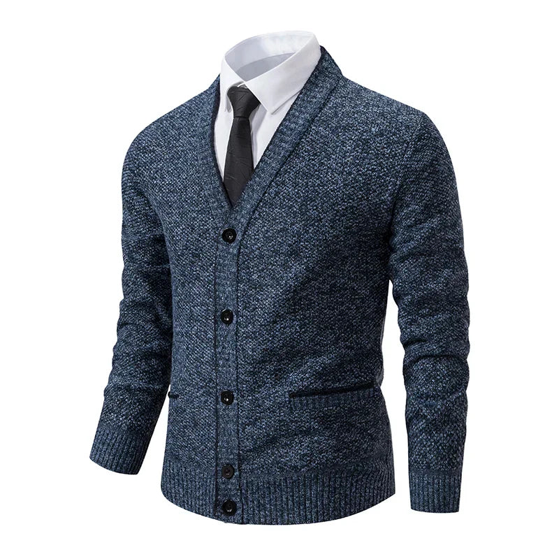 Mubilux Velo - Heren V-hals Gebreide Cardigan, Casual Herfst- en Wintertrui, Comfortabel en Stijlvol