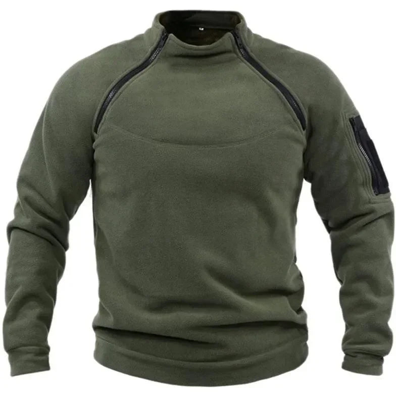 Mubilux Loi - Heren Lange Mouwen Color Block Sweatshirt met Handige Voorzak