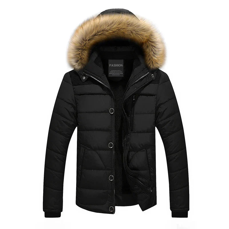 Mubilux Leys - Heren Winter Parka met Afneembare Bontkraag, Warm en Waterbestendig
