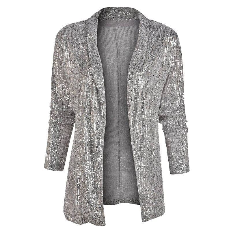 Mubilux blazer vest met glitter pailletten