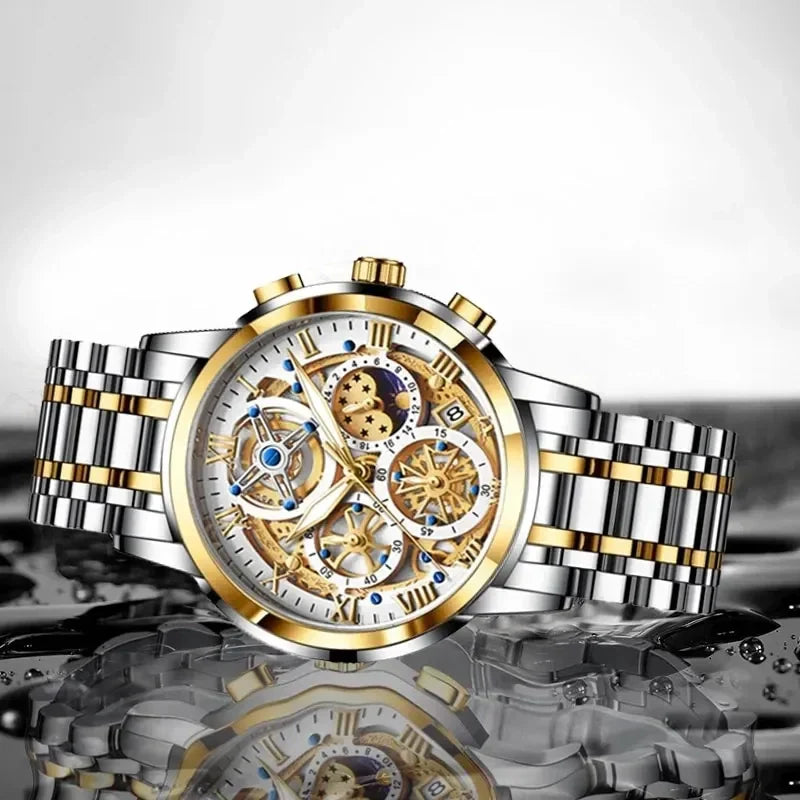 Elegant zakelijk quartz horloge voor heren | Waterdicht tot 3 bar - Ronog