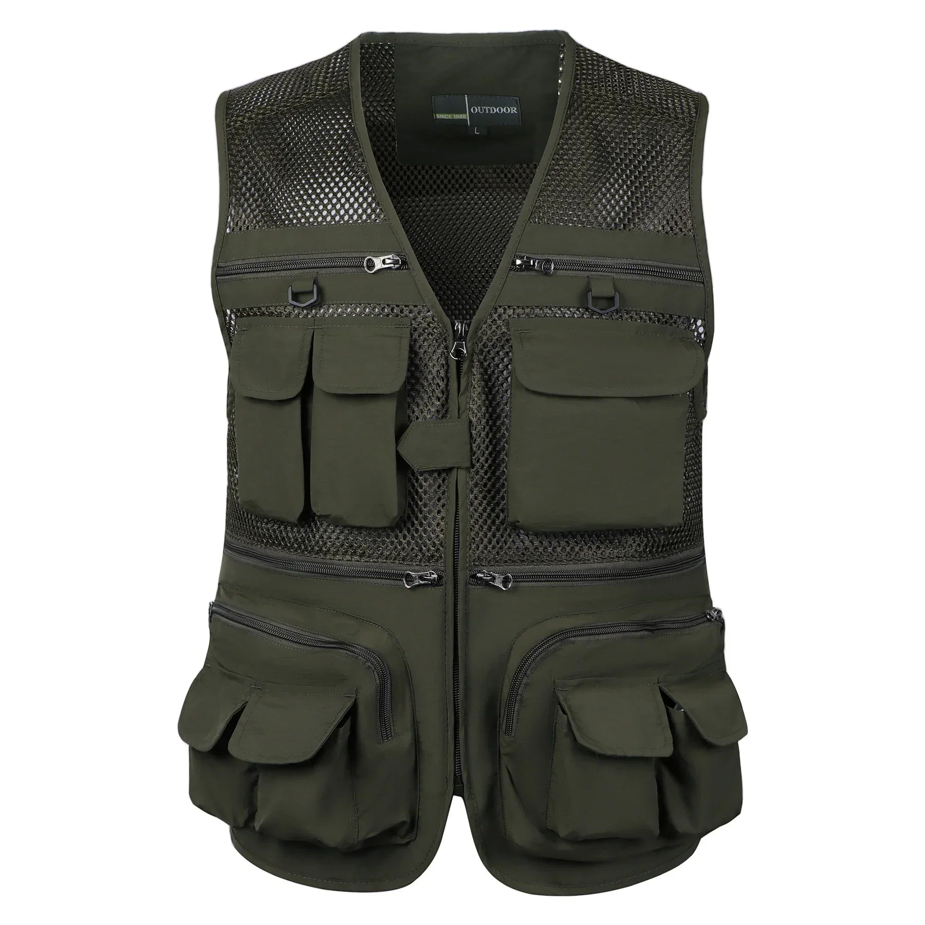 Mubilux Slik - Herentactisch Outdoorvest met Meerdere Zakken en Meshpanelen, Lichtgewicht en Duurzaam