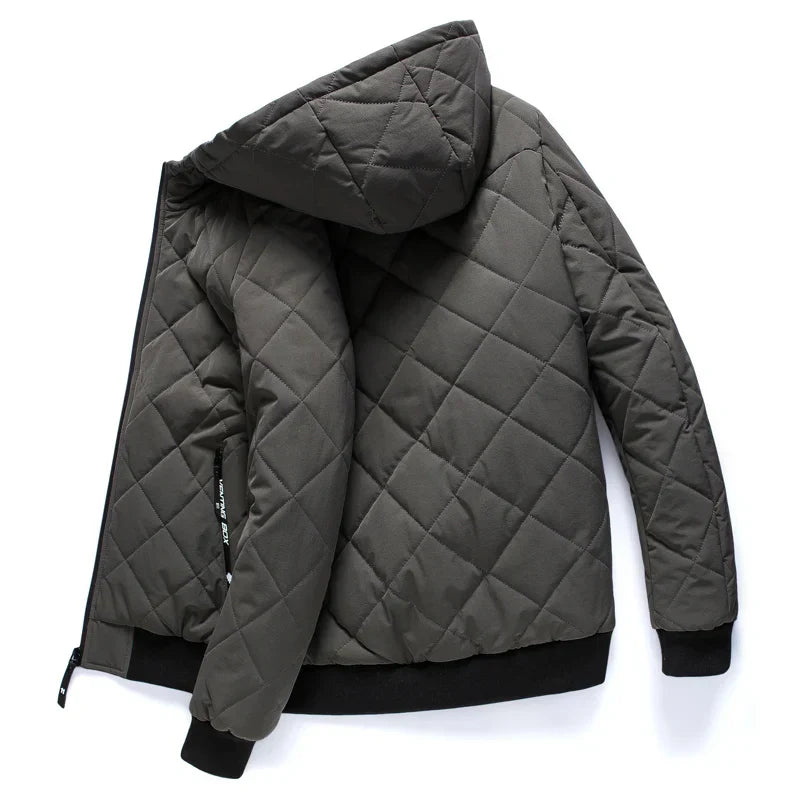 Mubilux Deco - Heren Gewatteerde Jas met Capuchon voor de Winter, Warm en Stijlvol