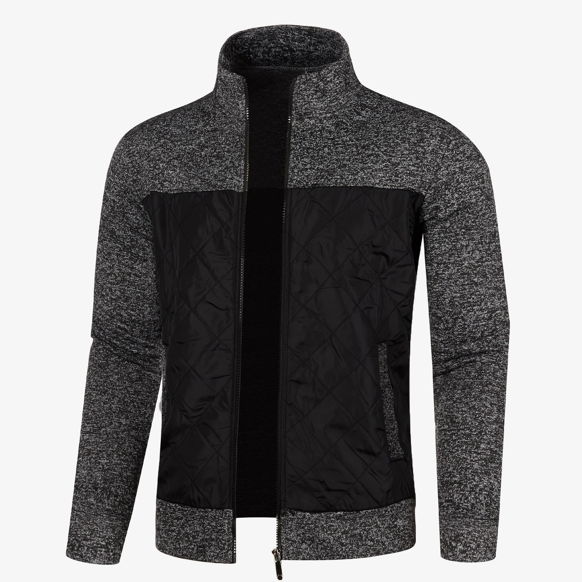 Mubilux Hina - Heren Gebreide Winterjas met Opstaande Kraag, Warm en Stijlvol voor de Winter