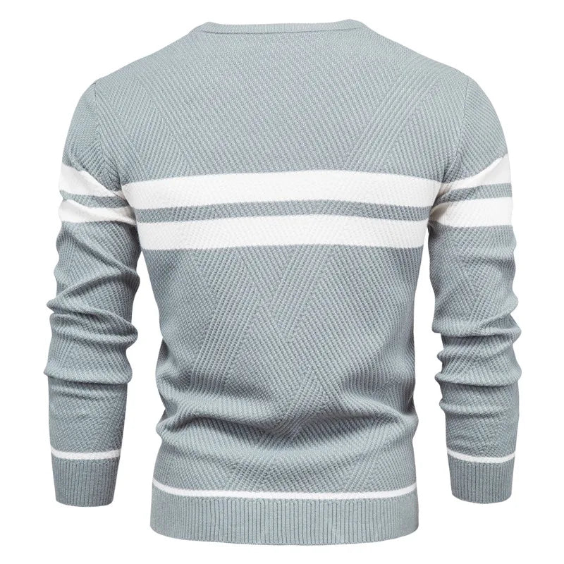 Mubilux Liam Heren warme sweater met witte strepen
