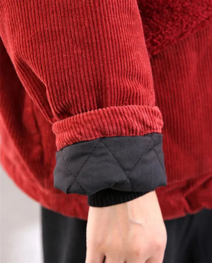 Gewatteerd Corduroy Jack met Capuchon voor Dames | Warm & Stijlvol | Heavena