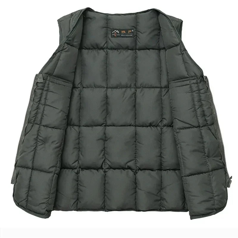 Mubilux Milo - Heren Warme en Lichtgewicht Winter Tactische Vest met Meerdere Zakken