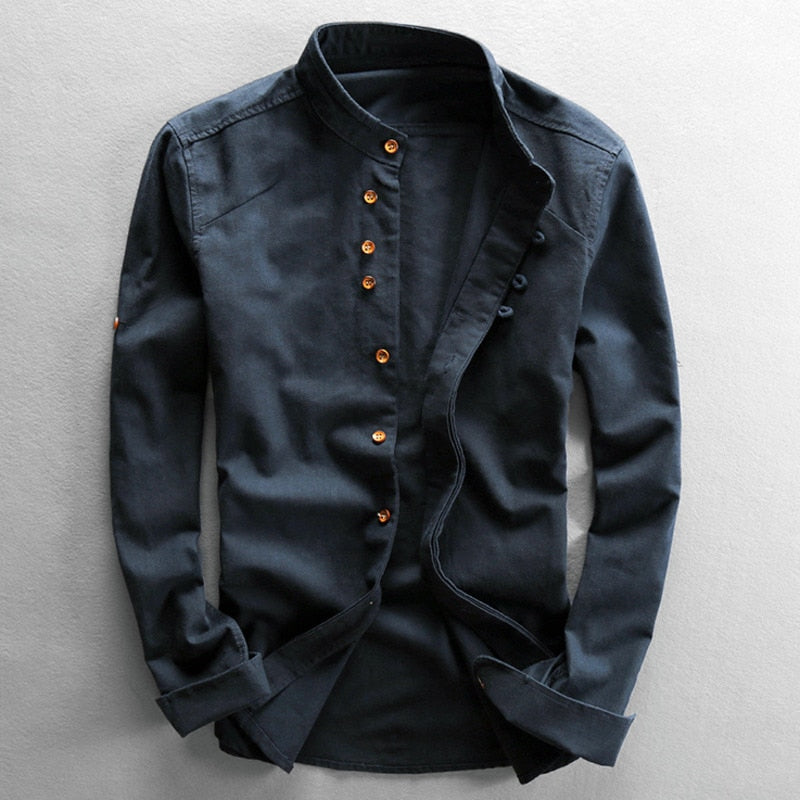 Mubilux Pelle - Chemise homme de style japonais