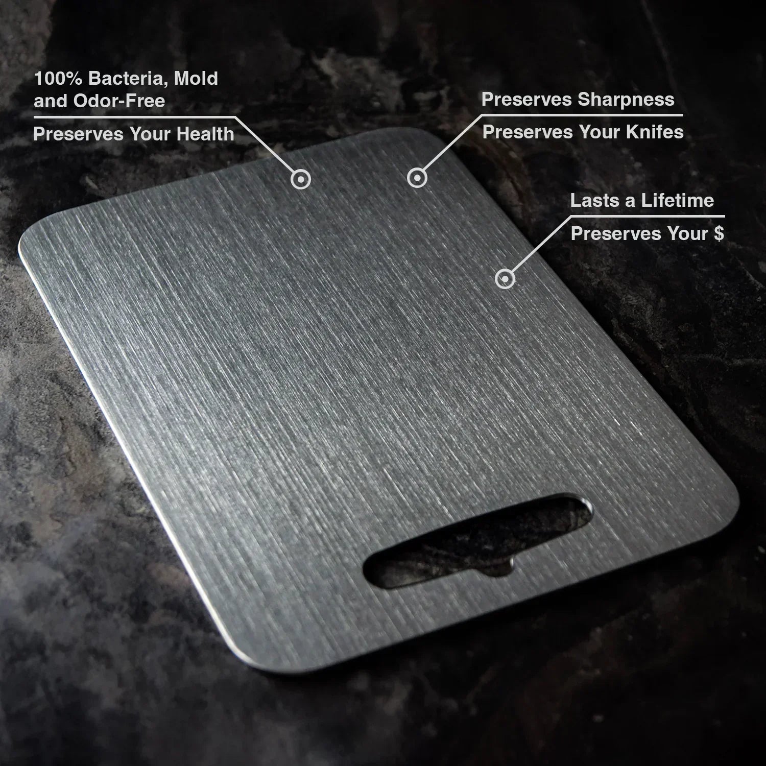 Healthy Kitchen – Titanium Keukenplank zonder BPA en Microplastics