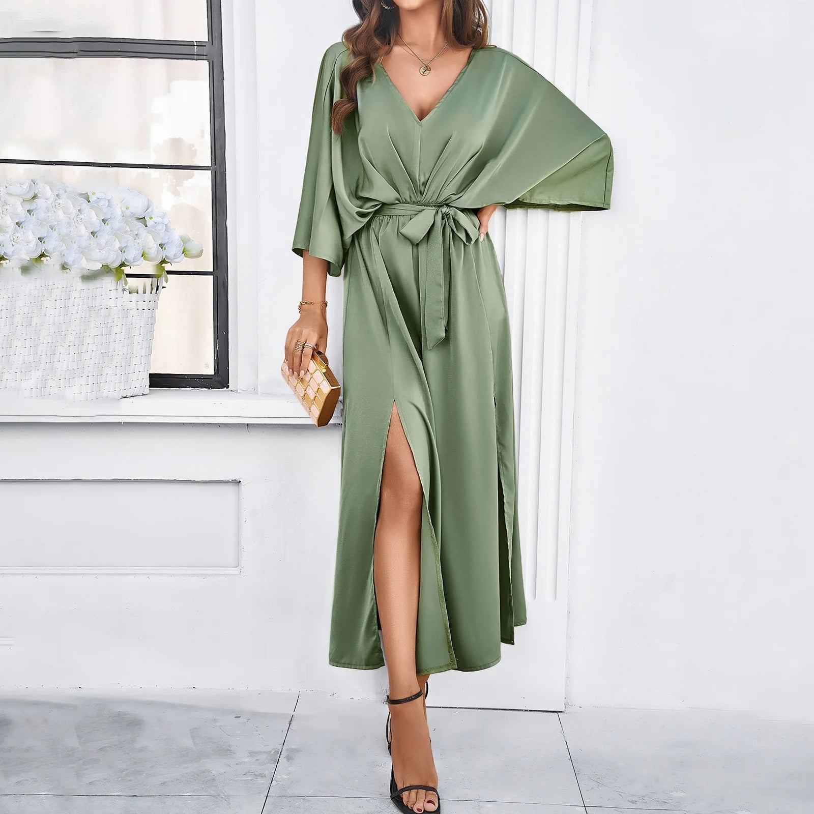 Patricia Vestido de Primavera para Mujeres | Elegante V-hals y Comodidad 2