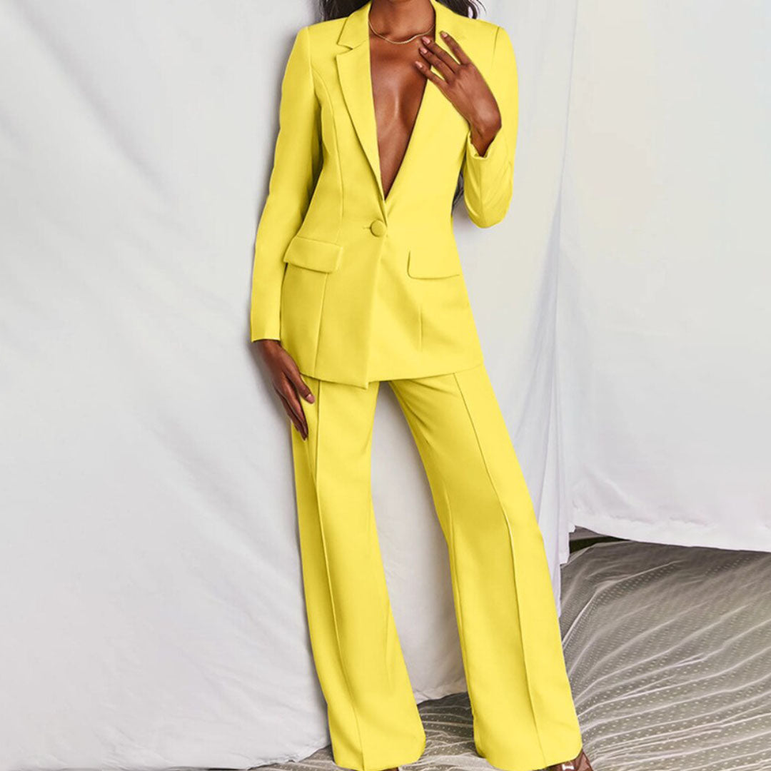 Zindzi Elegante blazer en broek set | Dames kostuum ensemble voor stijl