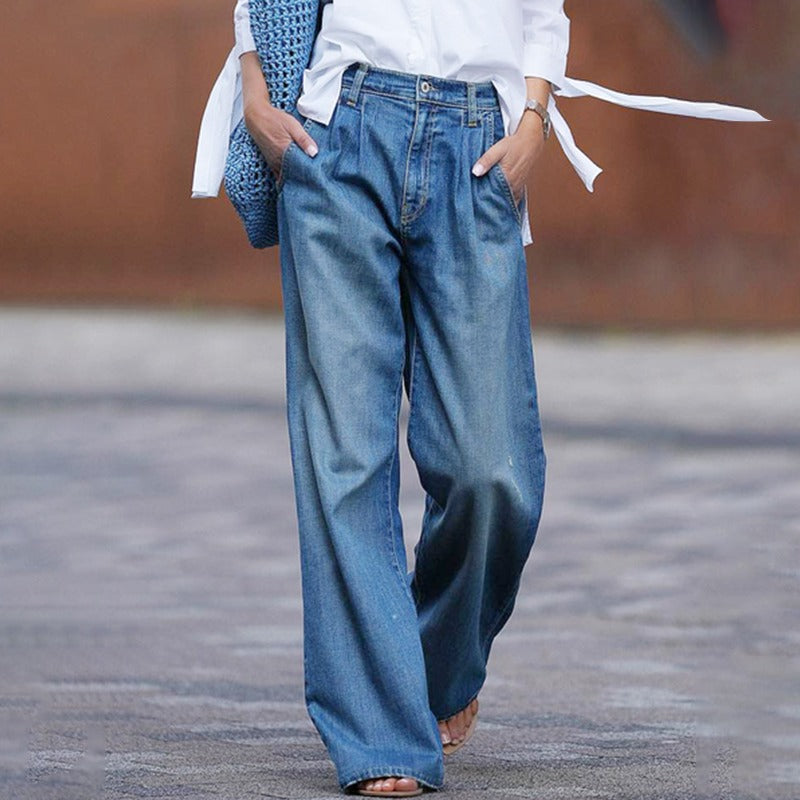 Mubilux Pantalones Vaqueros Mujer | Corte Amplio, Denim de Alta Calidad 1