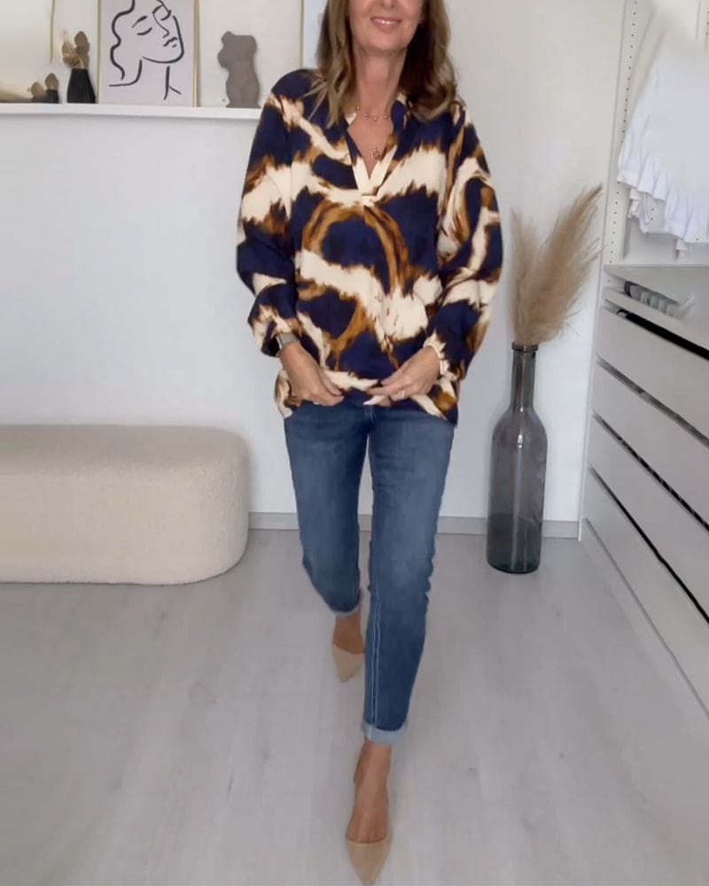 Lola – Comfortabele Top Met V-Hals Voor Tijdloze Elegantie