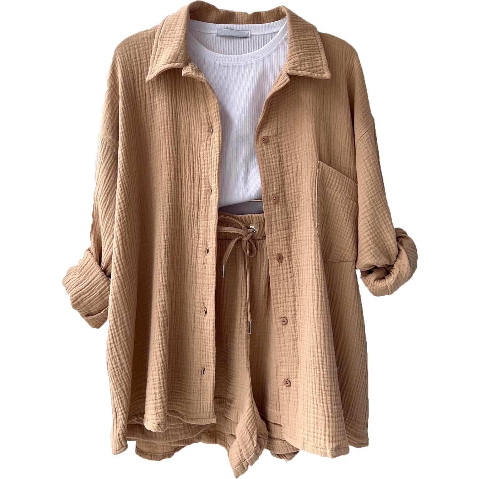 Mubilux Andrea Co-ord | Elegant en ademend katoenen co-ord pak voor vrouwen