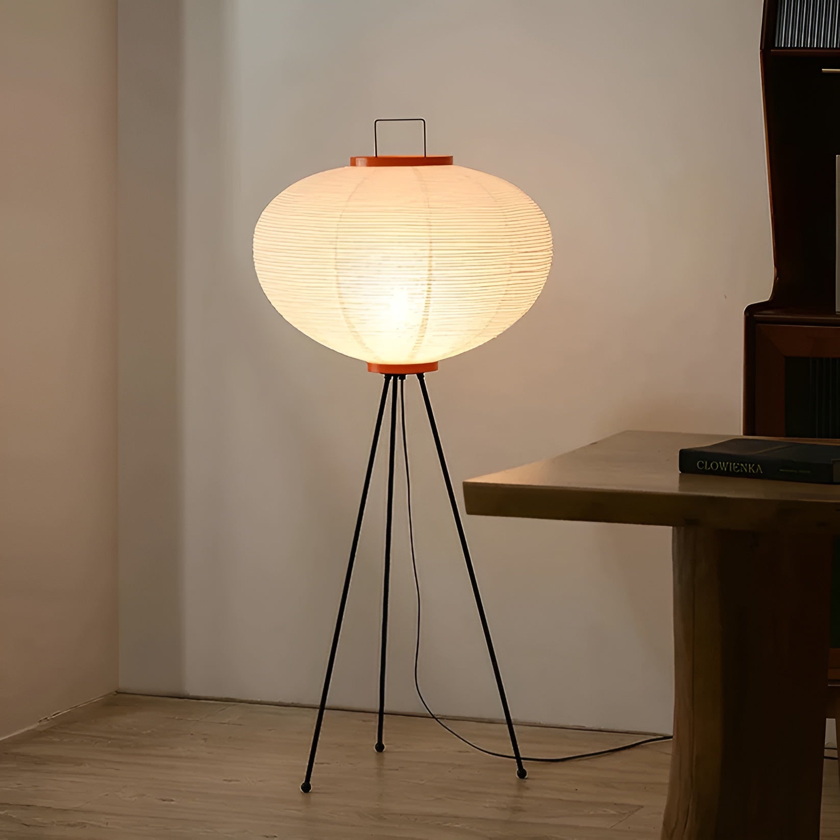 Mubilux KiriLight | Lampe LED sur pied Waabi-Sabi en papier de riz