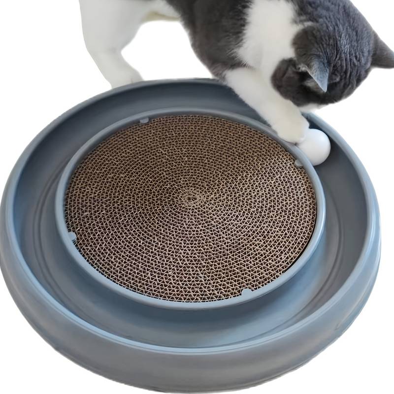 Mubilux 2-in-1 Krabplank & Baan Bal Speelgoed voor Actieve Katten