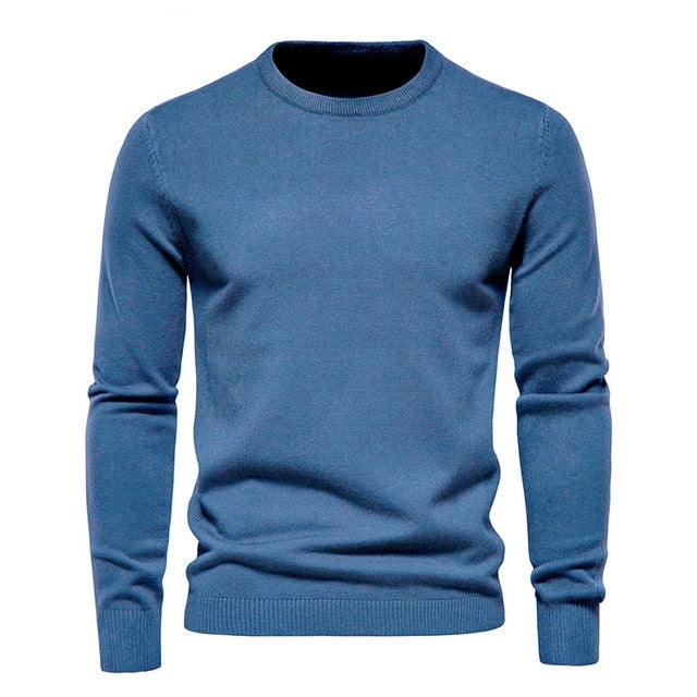 Mubilux Opus - Heren Effen Gebreide Sweater, Comfortabel en Tijdloos voor Herfst/Winter