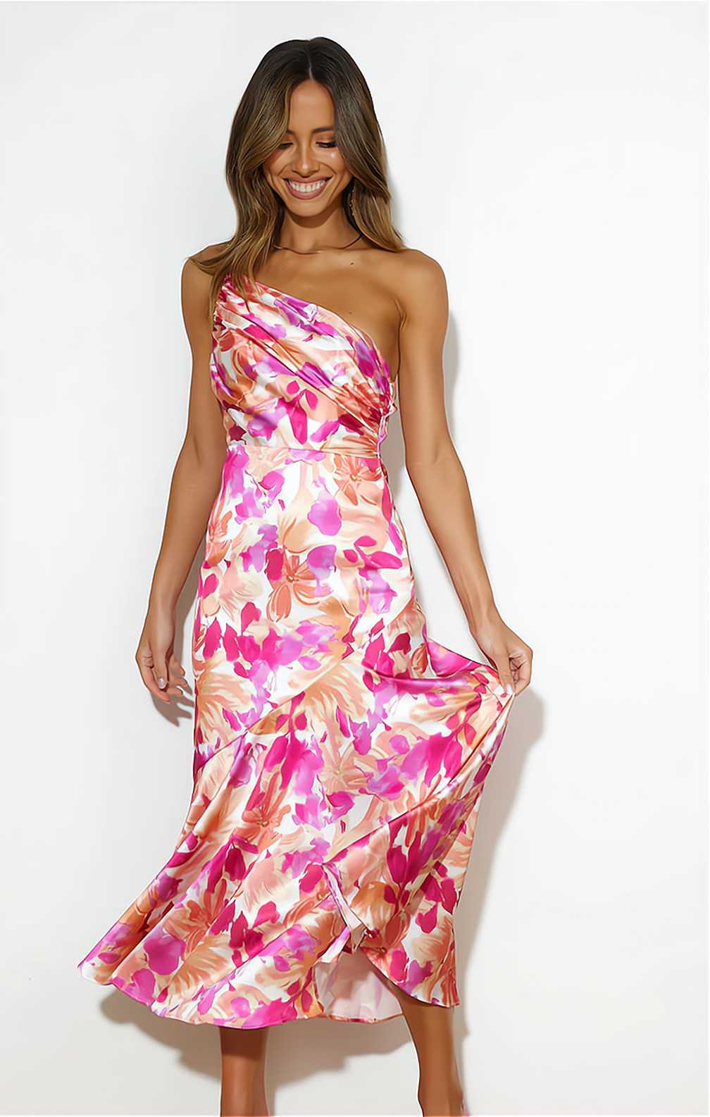 Charlene Sommerkleid mit Blumenprint und Spaghettiträgern – Leicht und feminin