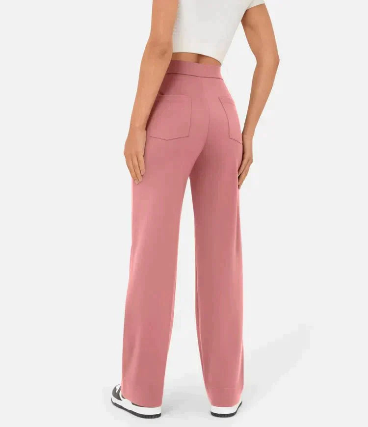 Elastische Broek met Hoge Taille