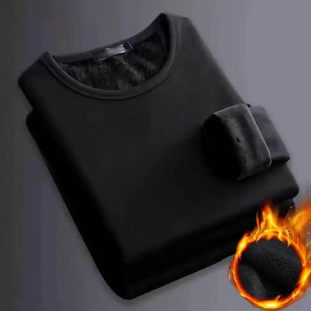 T-shirt thermique en polaire chaude | T-shirt thermique d'hiver confortable pour hommes