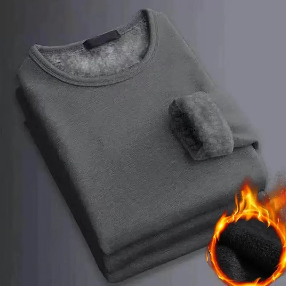 T-shirt thermique en polaire chaude | T-shirt thermique d'hiver confortable pour hommes