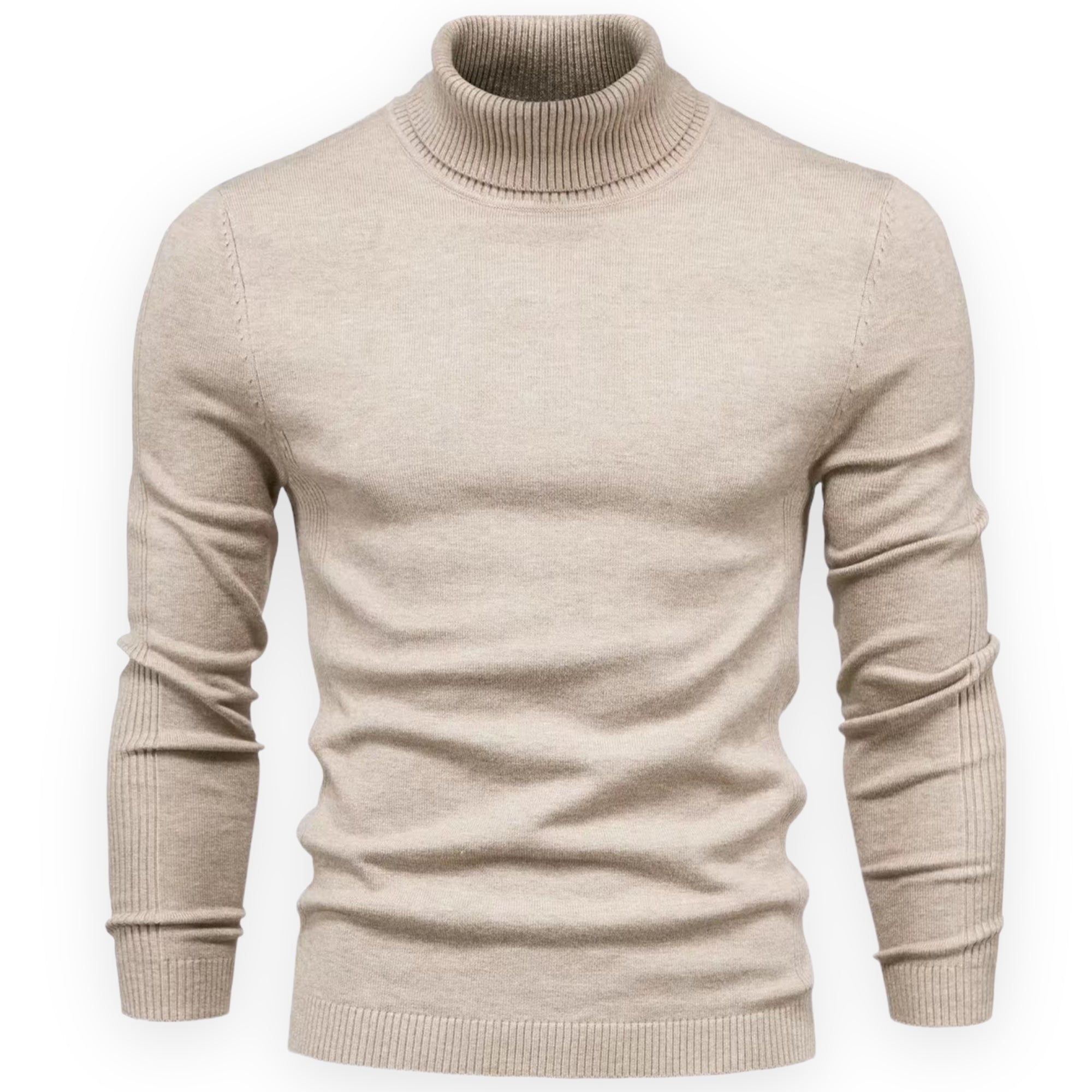 Mubilux Snow - Casual Heren Turtleneck Sweater met Getailleerde Manchetten voor Herfst/Winter