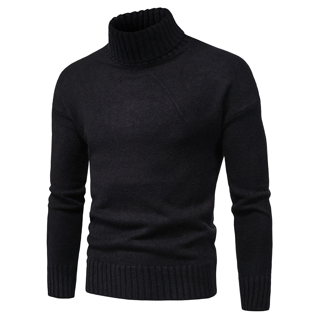 Mubilux Cascade - Pull en Tricot Homme à Col Montant pour Plus de Chaleur et de Style
