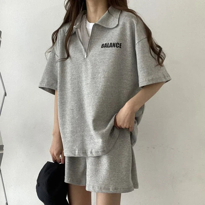 Zomerse Koreaanse Tweedelige Set | Comfortabele en Stijlvolle Mode