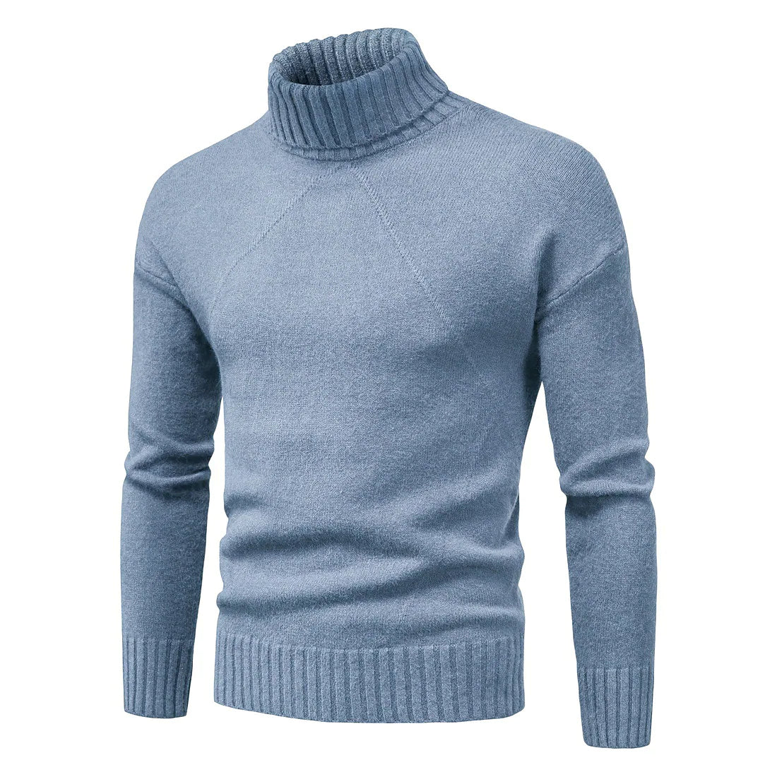 Mubilux Cascade - Pull en Tricot Homme à Col Montant pour Plus de Chaleur et de Style