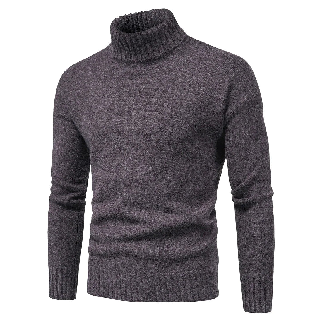 Mubilux Cascade - Pull en Tricot Homme à Col Montant pour Plus de Chaleur et de Style
