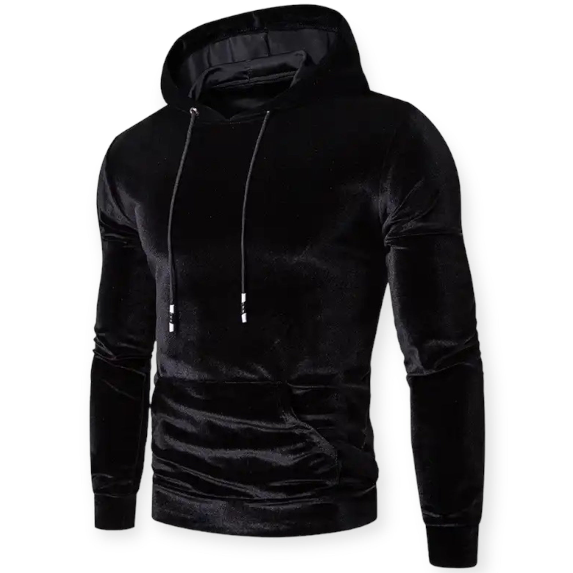 Mubilux Fol – Heren Velours Trui met Capuchon, Lange Mouw, Warm en Stijlvol